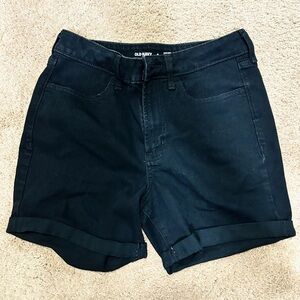Old Navy Black Denim High-Rise WOW Shorts Size 4 | Stretch Jean Shorts. NWOT